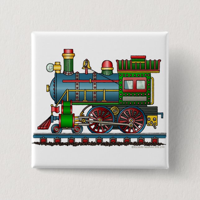 Zug-Dampf-Motor Choo Choo Buttone Button (Vorderseite)