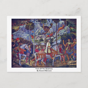 Zug der Epiphany nach Gozzoli Benozzo Postkarte