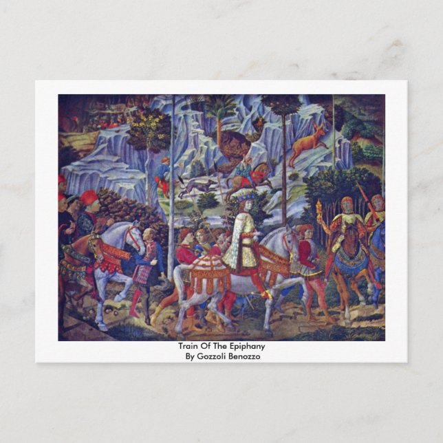 Zug der Epiphany nach Gozzoli Benozzo Postkarte (Vorderseite)