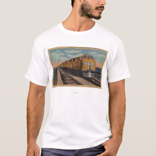 Zug, der Great Salt Lake, Ogden, Utah kreuzt T-Shirt