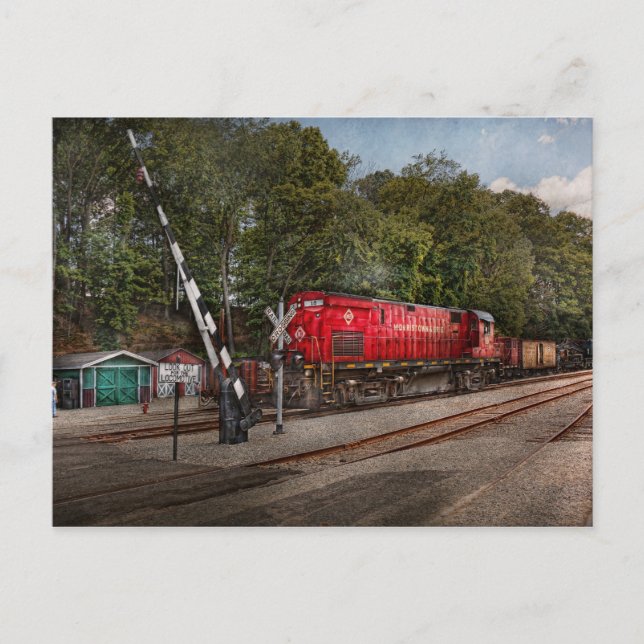 Zug - Diesel - Achten Sie auf die Lokomotive Postkarte (Vorderseite)