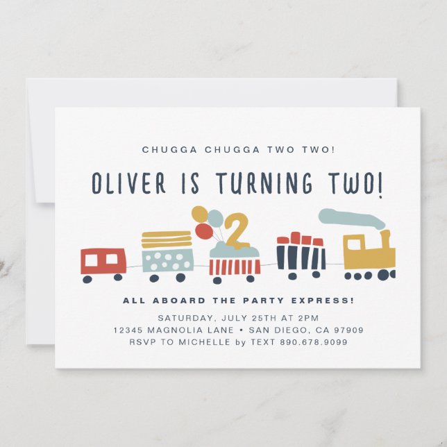 Zug Einladung ・ Chugga Chugga Zwei Zwei ・ Zwei Jah (Vorderseite)