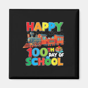 Zug Eisenbahn Glücklicher 100. Schultag Kinder Jun Magnet