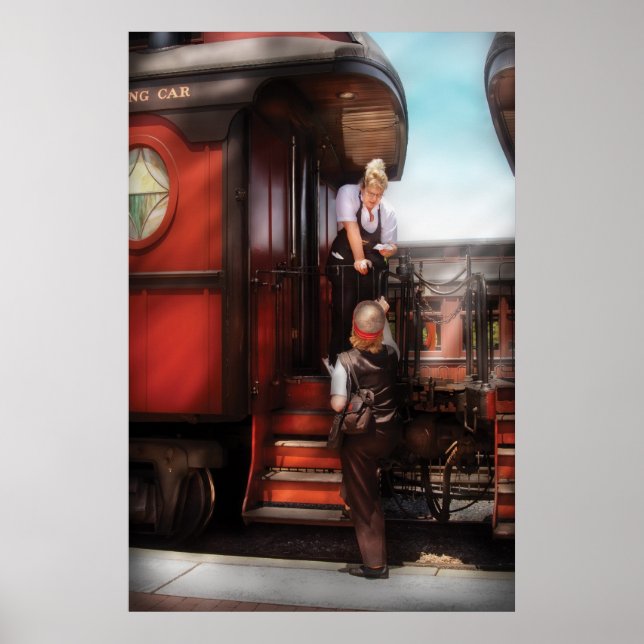 Zug - Empfang eines Telegrams Poster (Vorne)