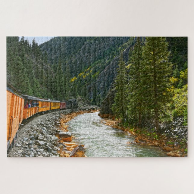 Zug entlang des Animas River, Colorado Puzzle (Horizontal)