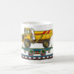 Zug-flaches Auto mit Kipper-Eisenbahn Kaffeetasse
