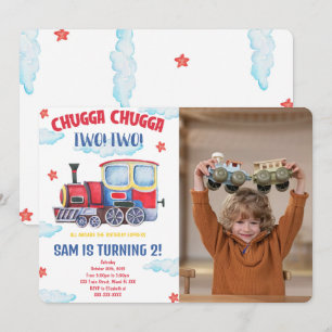 Zug-Foto-Einladungen Einladung