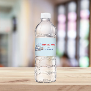 Zug Geburtstag Wasser Flasche Etikett Chugga Chugg