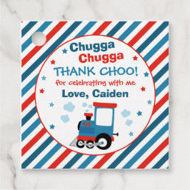 Zug Geburtstagsparty Decke Chugga Chugga zwei zwei Geschenkanhänger