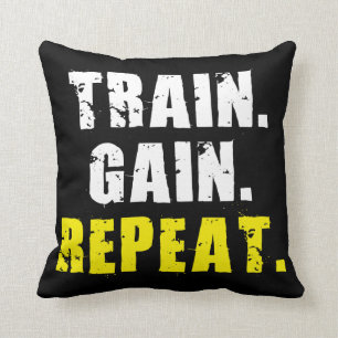 ZUG, GEWINN, WIEDERHOLUNG - TurnhalleWorkout Kissen