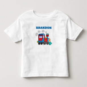 Zug Jungen Blau Benutzerdefinierter Name für Kinde Kleinkind T-shirt