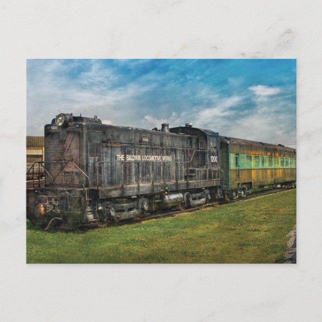 Zug - Lokomotive-Werk Baldwin Postkarte (Vorderseite)