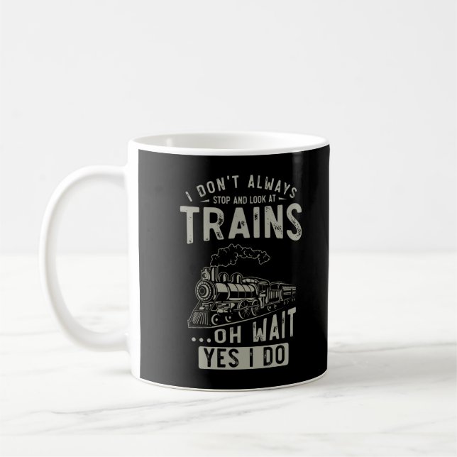 Zug Lover Funny Trainspotter Eisenbahn Lokomotive Kaffeetasse (Links)