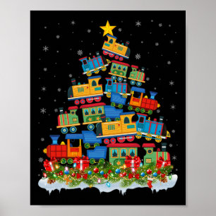 Zug Lover Xmas Tree Weihnachten Poster