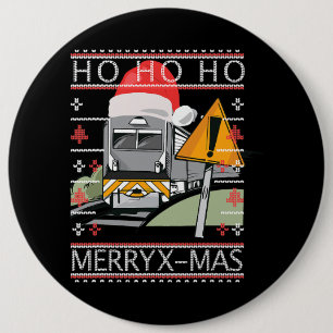 Zug mit dem Treiber für den Dampfzug von Weihnacht Button