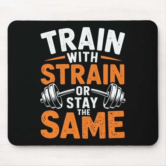 Zug mit Stamm - Fitness Bodybuilding Gewicht Mousepad (Vorne)