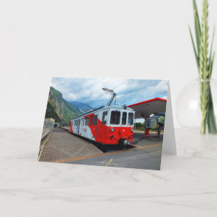 Zug nach Chamonix Feiertagskarte