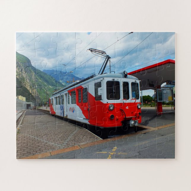 Zug nach Chamonix in der Schweiz Puzzle (Horizontal)