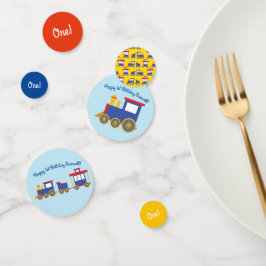 Zug Niedlich Choo-Choo 1. Geburtstag Party Thema Konfetti