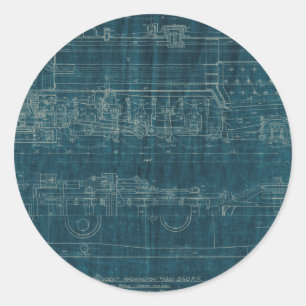 Zug-Plan I Runder Aufkleber