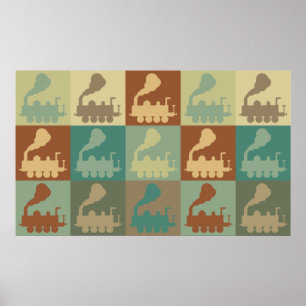 Zug-Pop-Kunst Poster