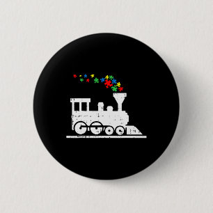 Zug Puzzle Piece Autismus Bewusstsein Niedlich Jun Button