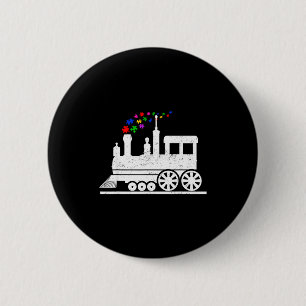 Zug-Puzzleteil Autismus-Bewusstseinsmonat Kinder J Button