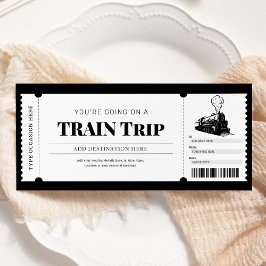 Zug Reise Boarding Pass Geschenkgutschein Einladung