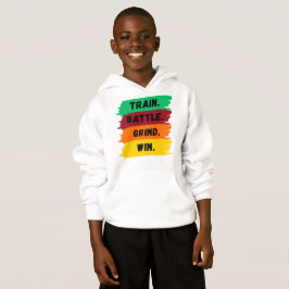 Zug, Schlacht, Grind, gewinnen motivierend Slogan Hoodie