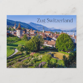 Zug Schweiz Postkarte