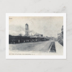 Zug-Station, Wildwood, New-Jersey Vintag Postkarte