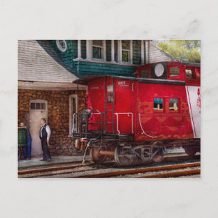 Zug - Steuerwagen - Ende der Strecke Postkarte