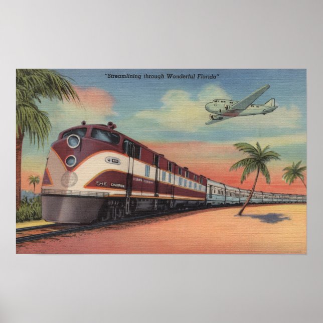 Zug - Streamlining durch Florida Poster (Vorne)