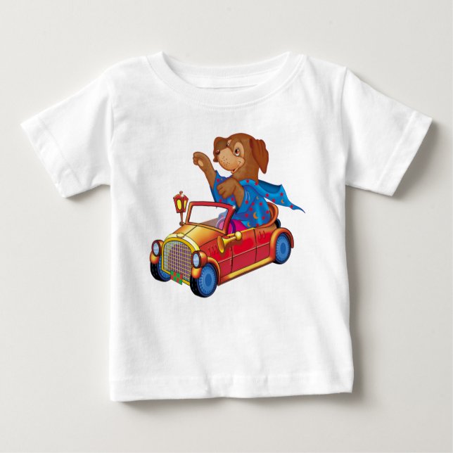 Zug und Auto Baby T-shirt (Vorderseite)