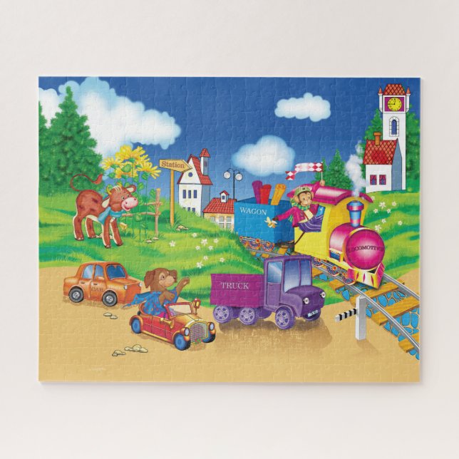 Zug und Auto Puzzle (Horizontal)