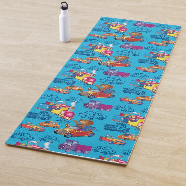 Zug und Auto Yogamatte (Beispiel)
