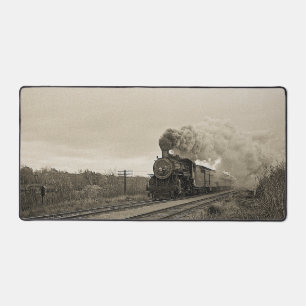Zug Vintage Reise Verkehr Dampf Schreibtischunterlage