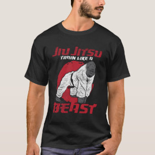 Zug wie ein Bestie Jiu Jitsu Bjj Gorilla T-Shirt