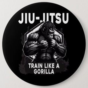 Zug wie ein Gorilla Jiu Jitsu Button