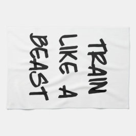 Zug wie eine Tiermotivierend Workout-Turnhalle Geschirrtuch