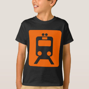 Zug-Zeichen - Orange T-Shirt