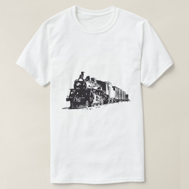 Zug Zeichnend grafischer T - Shirt - künstlerische (Design vorne)