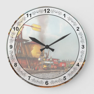 Zug - Zivil - Windmühle in Laramie 1869 Große Wanduhr