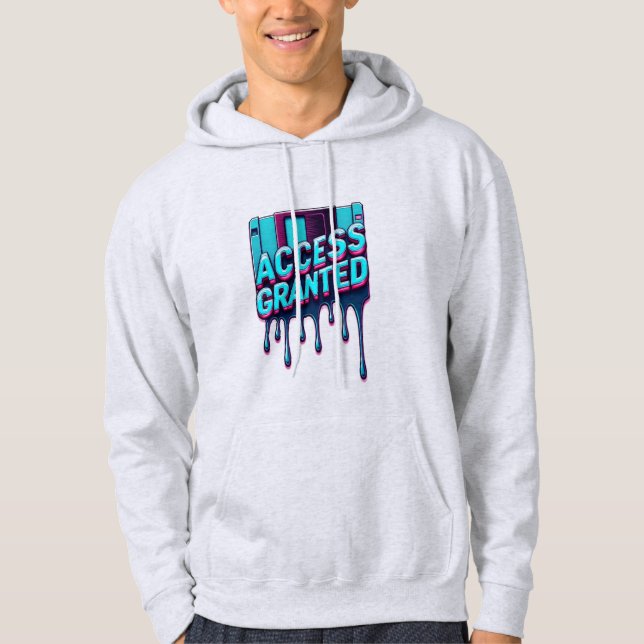 Zugang gewährt | Retro-Hacker-Disketten-Grafik Hoodie (Vorderseite)