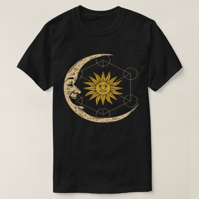 Zugang zum Yoga-Hippie-Kleid für Sonne und Mond T-Shirt (Design vorne)