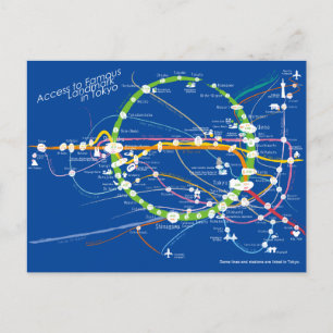 Zugang zur berühmten Sehenswürdigkeit in Tokio rev Postkarte