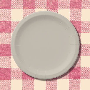 Zugängliche Beige Solid Color Pappteller