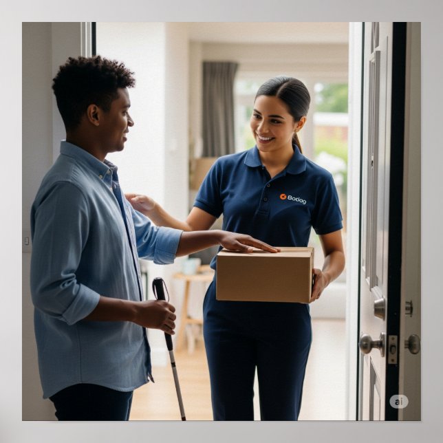 Zugängliche Paketlieferung Poster (Vorne)