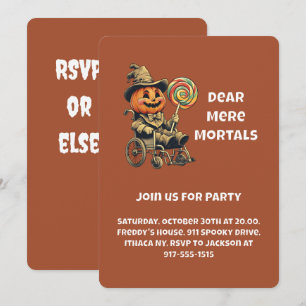 Zugängliches Kürbislaterne-Halloween-Party Einladung