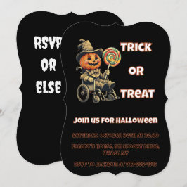 Zugängliches Kürbislaterne-Halloween-Party Einladung